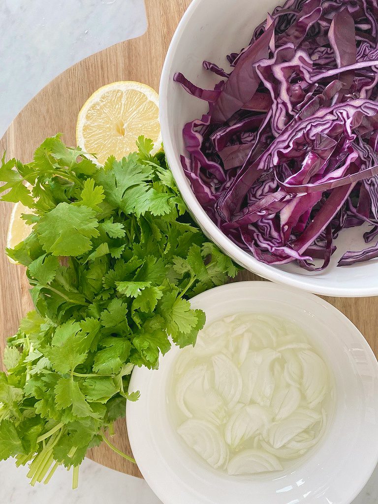 Cabbage slaw for fish tacos