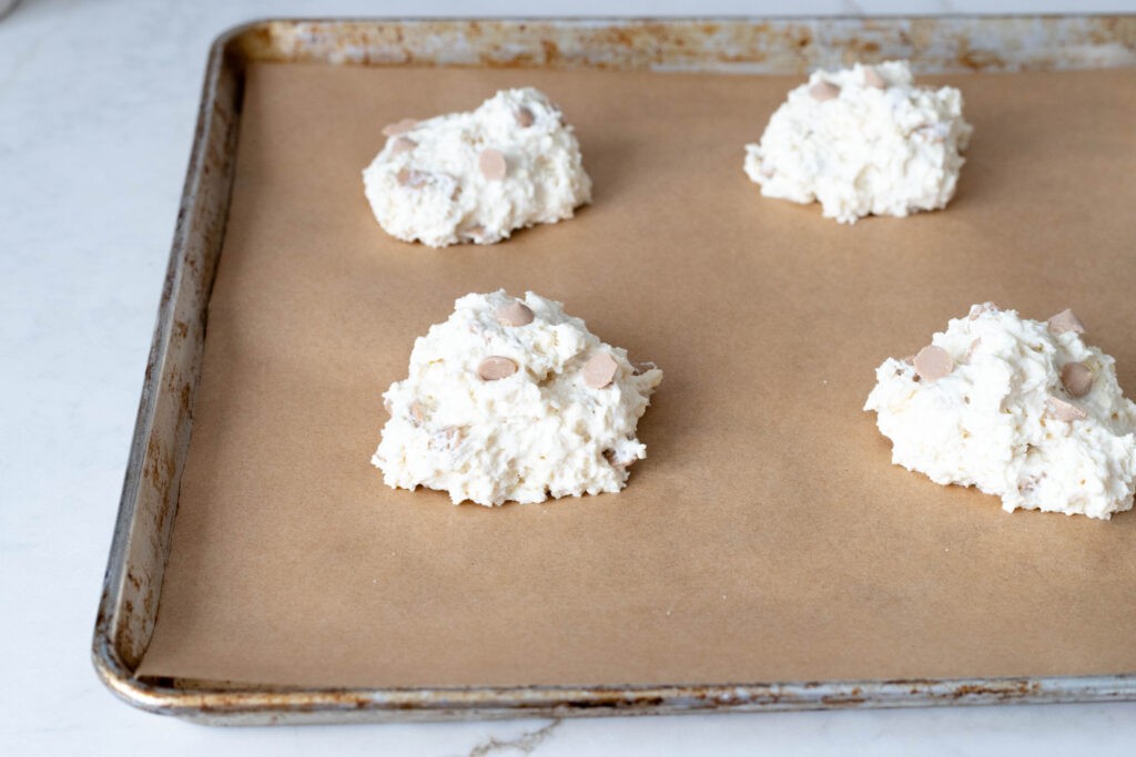 Salted Caramel Drop Biscuits Batter