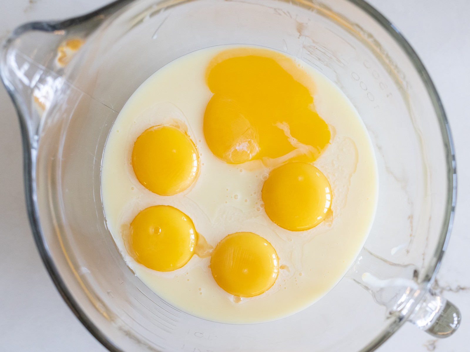 Egg yolks and sweetened condensed milk